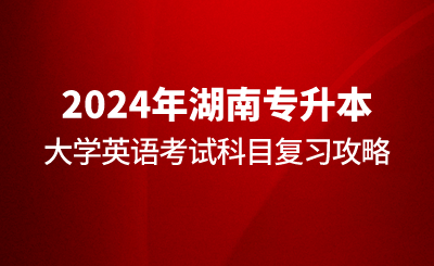 2024年湖南專升本大學英語考試科目復習攻略