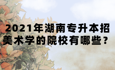 2021年湖南專升本招美術(shù)學(xué)的院校有哪些？(圖1)