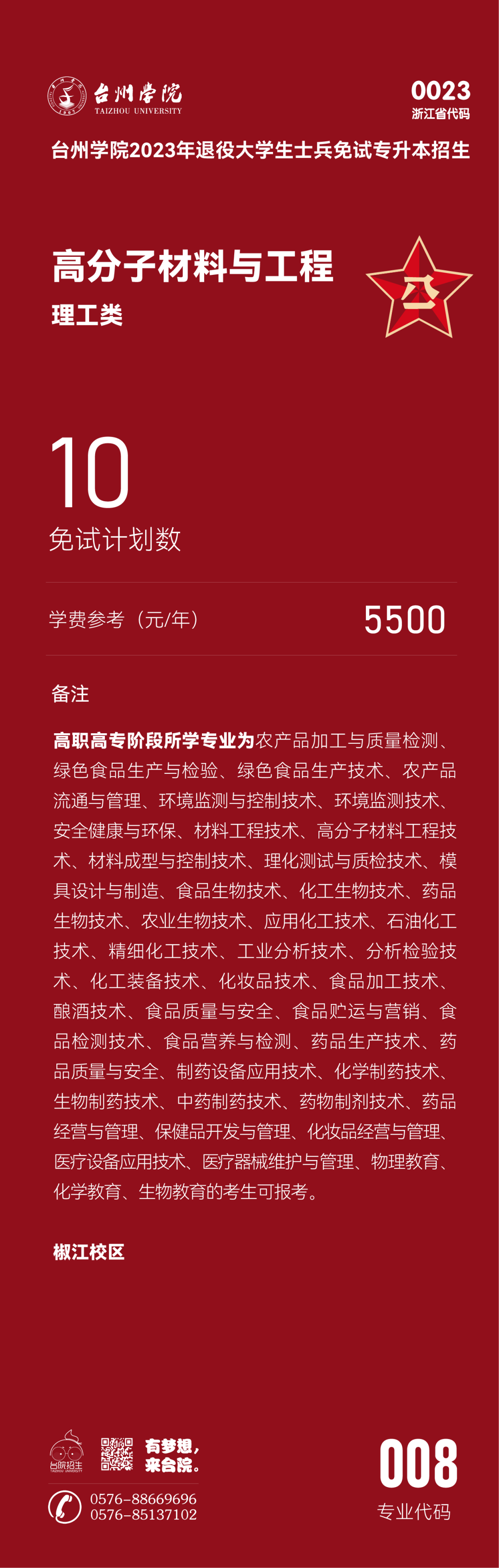 2023年臺州學(xué)院退役大學(xué)生士兵免試專升本招生簡章(圖8)