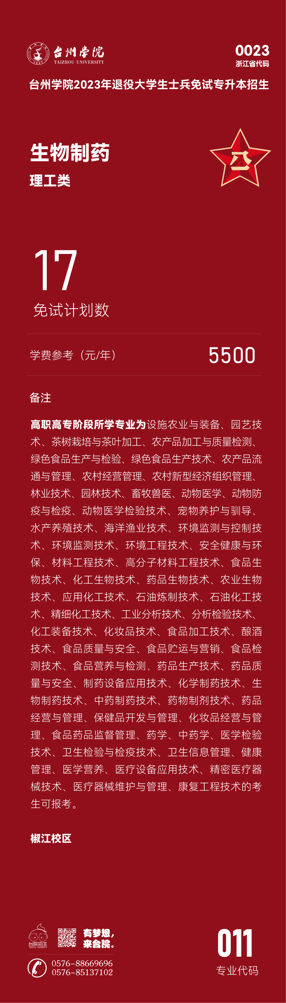 2023年臺州學(xué)院退役大學(xué)生士兵免試專升本招生簡章(圖11)